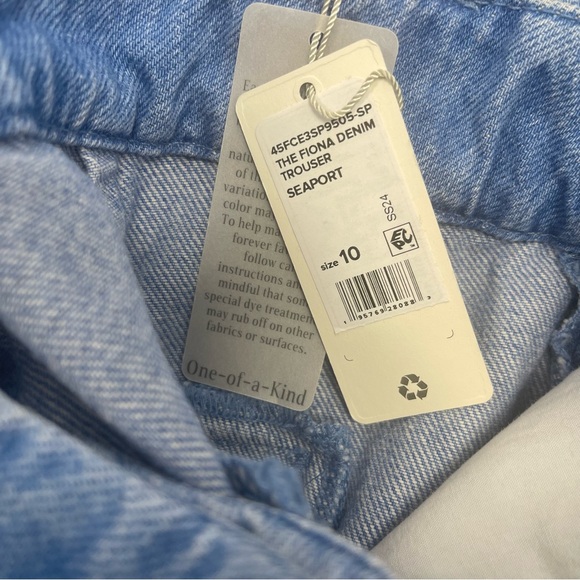 Favorite Daughter The Fiona Denim Trouser Jeans in Seaport Blue, Size 10 - NWT - Picture 5 of 8